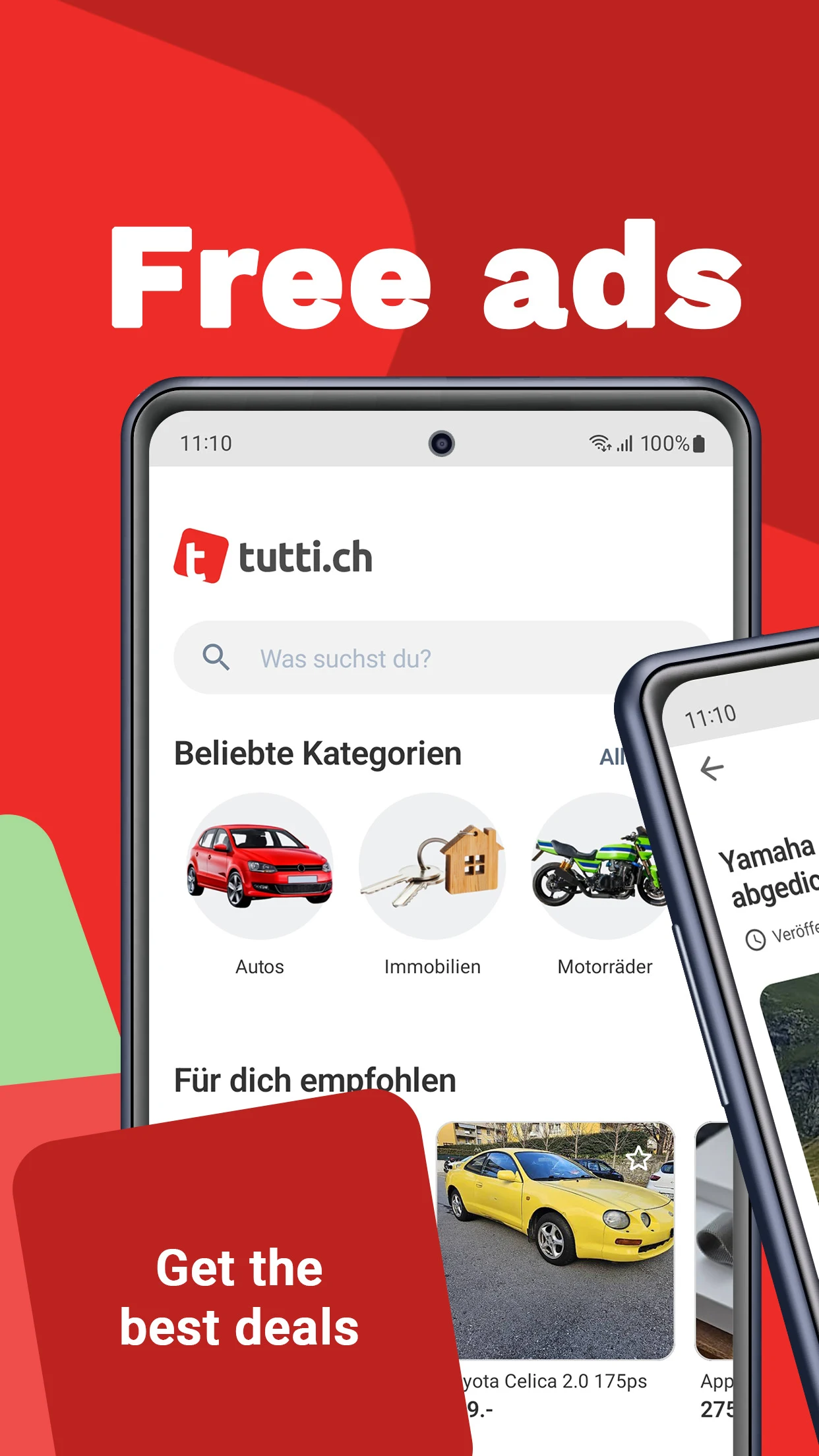 tutti.ch: local classifieds screenshot